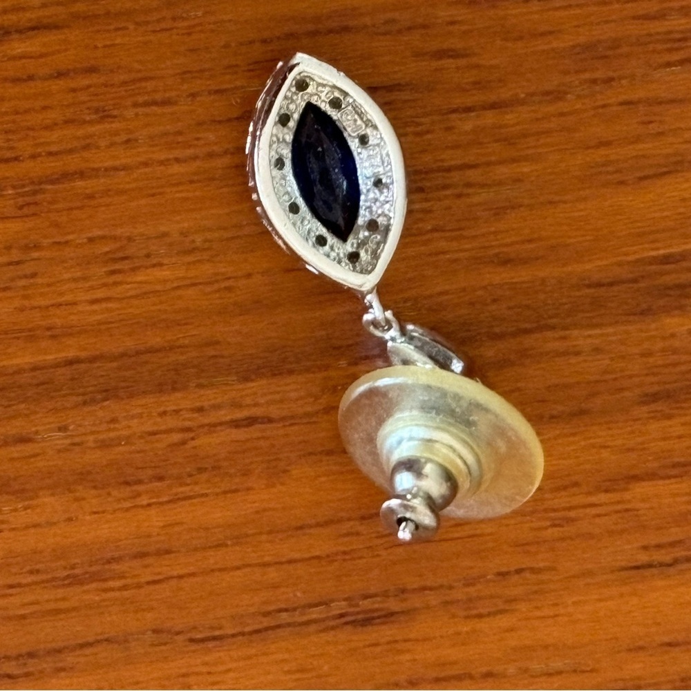 Macy's Silver And Blue Ring Set - image 6